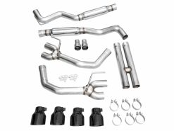 AWE 2024 Ford Mustang Dark Horse S650 RWD Track Edition Catback Exhaust w/ Quad Diamond Black Tips - Image 11