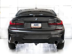 AWE 19-23 BMW 330i / 21-23 BMW 430i Base G2X Track Edition Axle Back Exhaust - Chrome Silver - Image 3