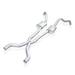 Stainless Works 62-67 Chevy Nova 3in Catback w/ X-Pipe Turbo Chambered Mufflers 3in Cores - Image 4