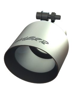 Alternative view of MBRP Universal Tip 4in O.D. Dual Wall Angled 2.5in inlet 8in length T304