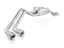Alternative view of Stainless Works 2004-08 F150 5.4L Exhaust 2-1/2in Chambered Mufflers Behind Passenger Tire Exit