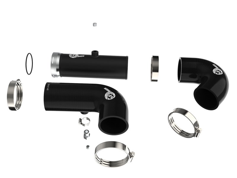 aFe BladeRunner Intercooler Hot & Cold Side Tubes Combo 20-21 GM Trucks 3.0L (td) - Black - Image 3