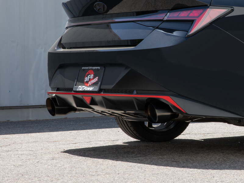 aFe Takeda Hyundai Elantra N 22-23 L4-2.0L (t) 3in SS Axle-Back Exhaust System w/ Black Tips - Image 4