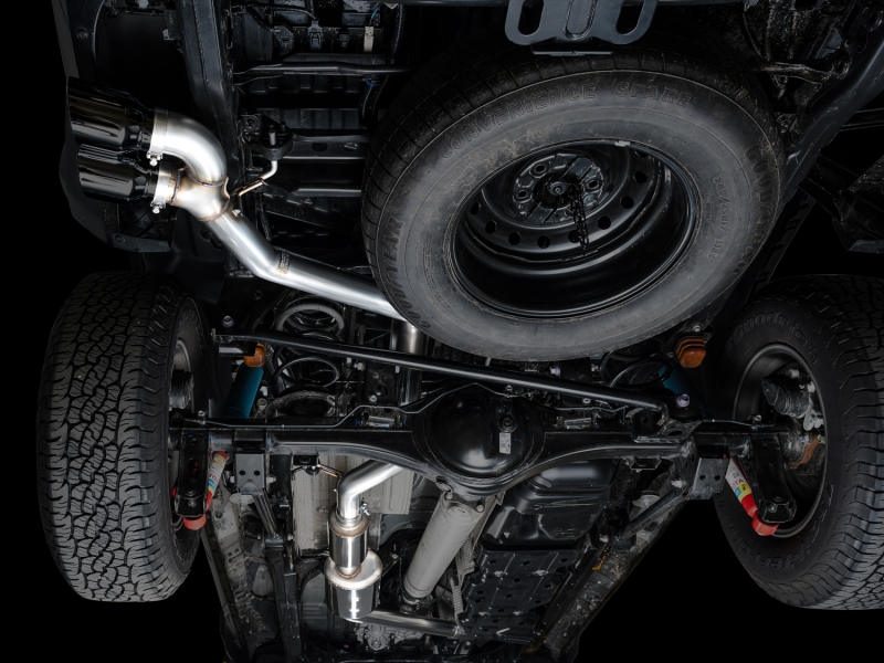 AWE Exhaust for 4th Gen Toyota Tacoma Dual Diamond Black Tips - Image 16