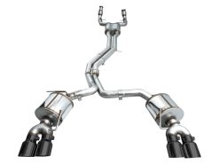 AWE Tuning 19-23 Audi C8 S6/S7 2.9T V6 AWD Touring Edition Exhaust - Diamond Black Tips - Image 15