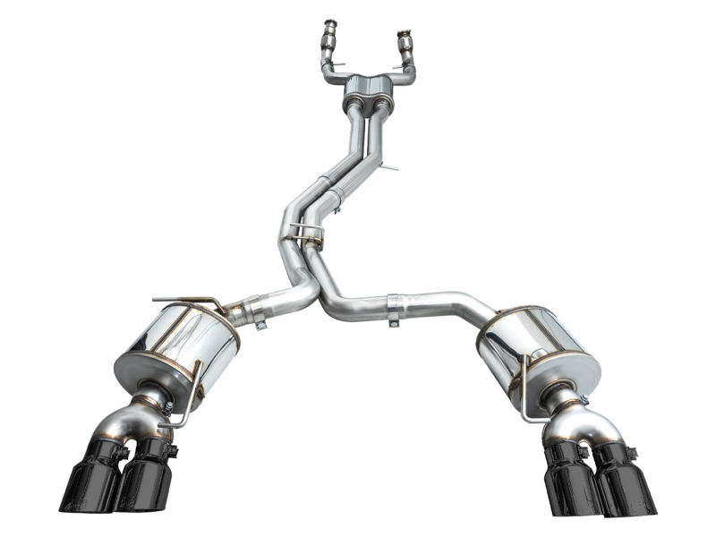 AWE Tuning 19-23 Audi C8 S6/S7 2.9T V6 AWD Touring Edition Exhaust - Diamond Black Tips - Image 15