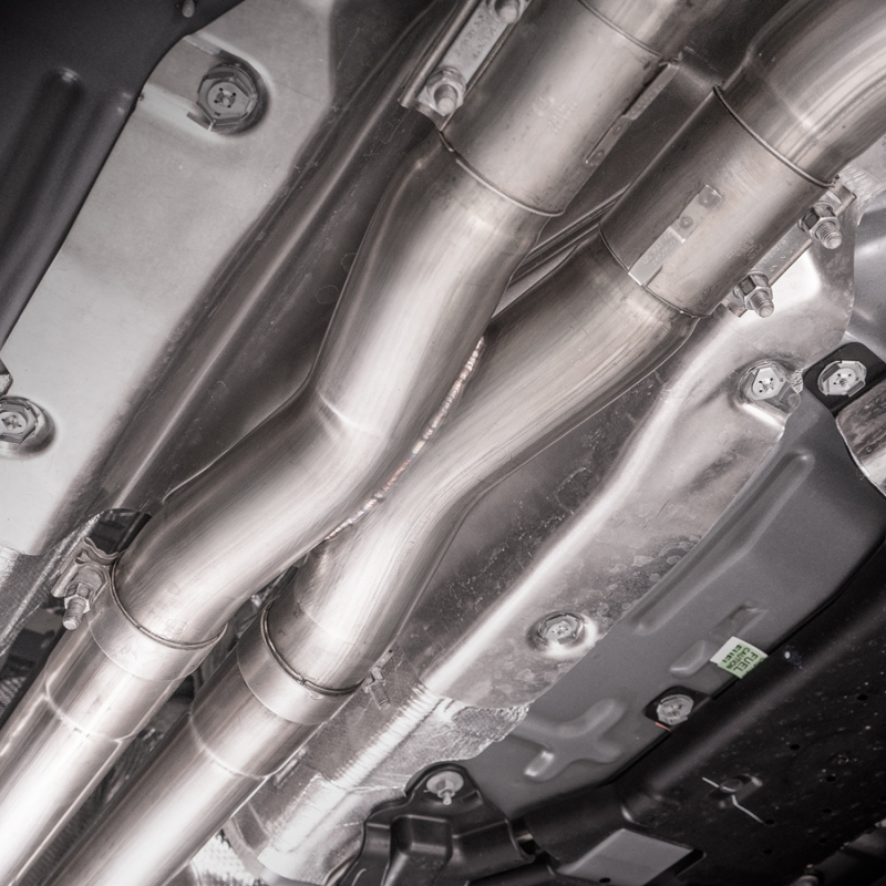 Stainless Works 2020 Ford GT500 Legend Catback X-Pipe Exhaust Factory Connect - Polished Tips - Image 11