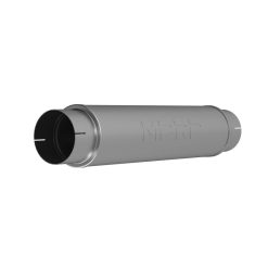 Alternative view of MBRP Universal Muffler 5 Inlet /Outlet 24 Body 31 Overall Aluminized