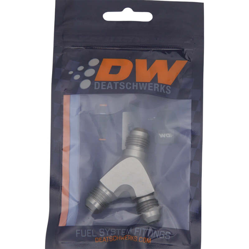 DeatschWerks 6AN Male Flare + 6AN Male Flare to 6AN Male Flare Y Block Fitting - Image 3