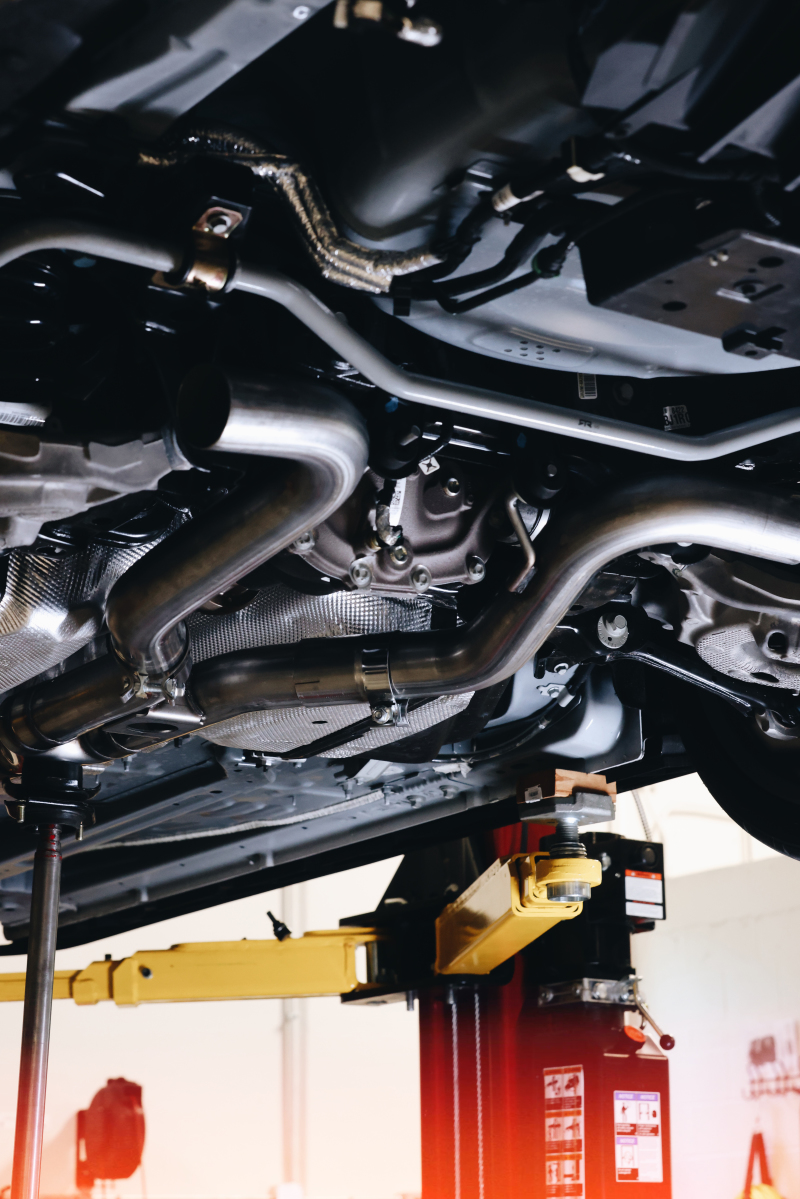 MBRP 18-22 Ford Mustang 2.3L Ecoboost 3in Cat-Back Exhaust w/ Quad Carbon Fiber SS Tips - T304 - Image 4
