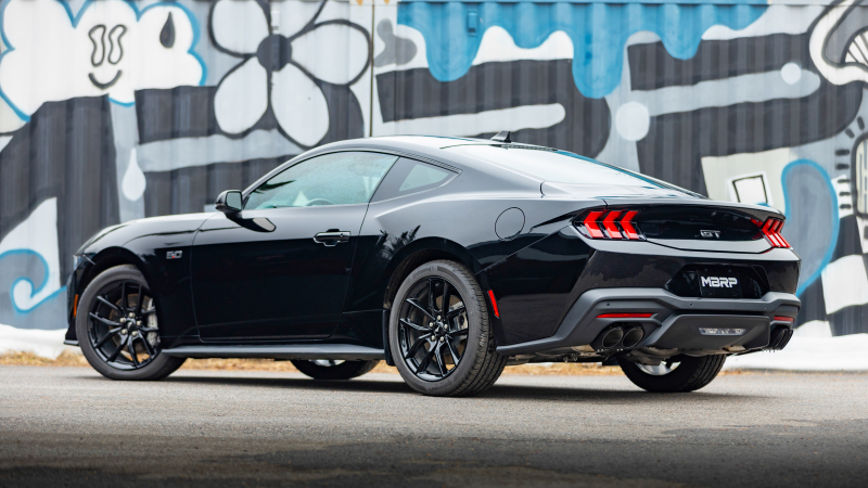 MBRP 15-24 Ford Mustang T304 SS 4in OD / 6.5in Length Quad Tip Cover Kit - Black Tip - Image 4