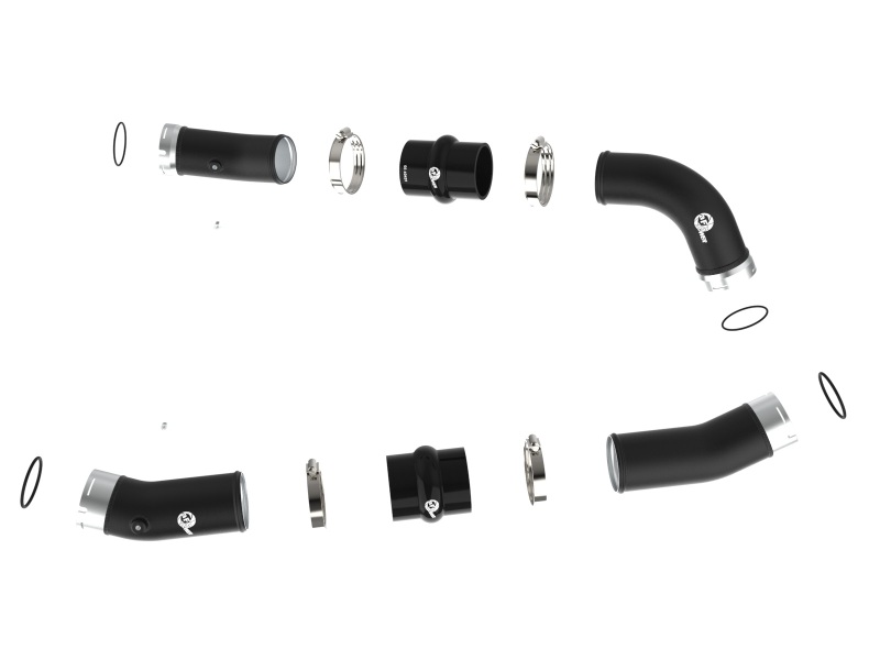 aFe 2024+ Toyota Tacoma BladeRunner 2.5in & 3in Aluminum Hot & Cold Charge Pipe Kit - Black - Image 2
