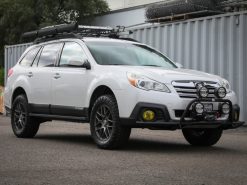 Alternative view of aFe POWER 10-14 Subaru Outback H4 2.5L / H6 3.6L Terra Guard Trail Steps - Black