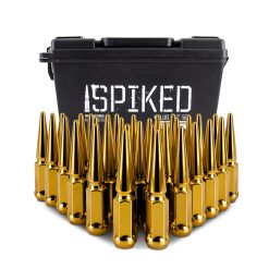 Mishimoto Mishimoto Steel Spiked Lug Nuts M14 x 1.5 32pc Set Gold - Image 4
