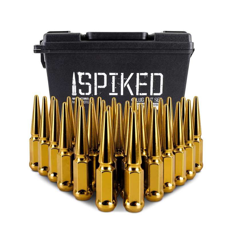 Mishimoto Mishimoto Steel Spiked Lug Nuts M14 x 1.5 32pc Set Gold - Image 4