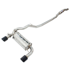 Alternative view of Invidia 15-18 Ford Focus RS Q300 w/Valve Rolled Black Tip Cat-Back Exhaust