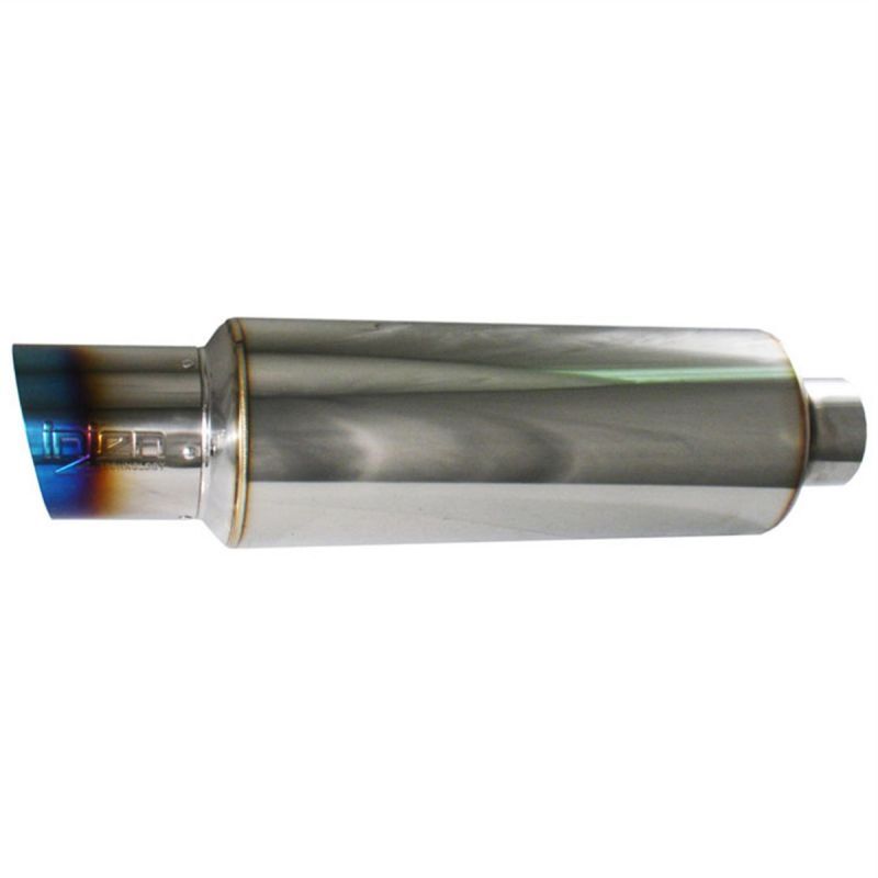 Injen 3.00 Universal Muffler w/Titanium burnt rolled Tip and stainless steel resonated inner wall - Image 3