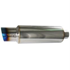 Injen 2 3/8 Universal Muffler w/Titanium burnt rolled Tip and stainless steel resonated inner wall - Image 3