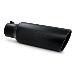 MBRP Universal Tip 6in OD Rolled End 4in Inlet 18in L Black Coated Exhaust Tip - Image 3