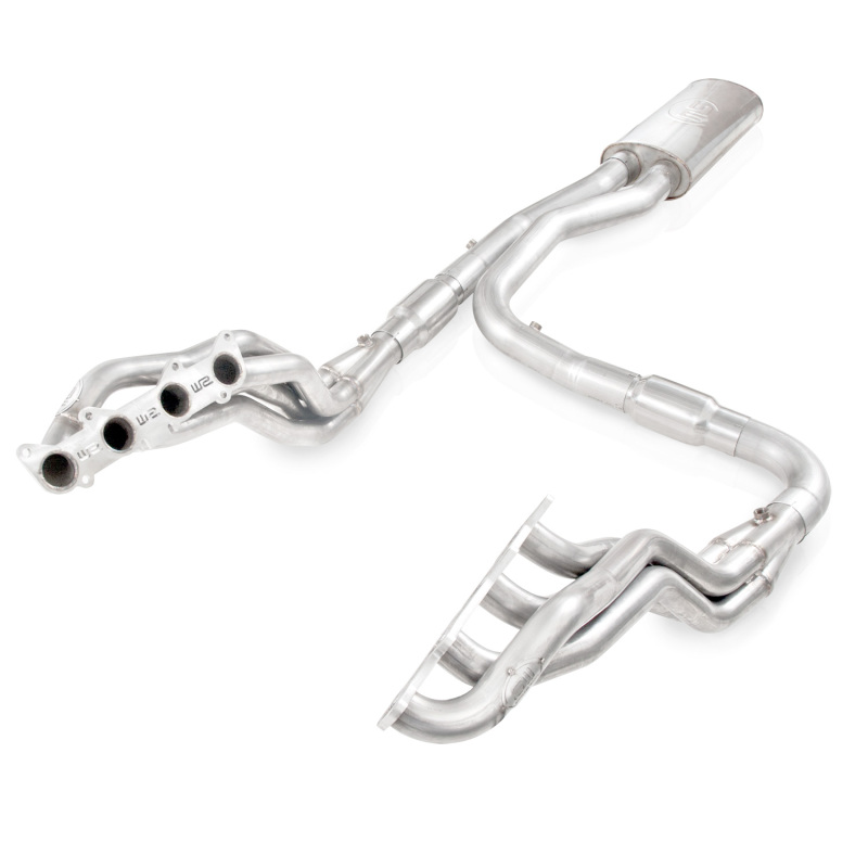 Stainless Works 2011-14 F-150 5.0L 1-3/4in Primaries 3in High-Flow Cats X-Pipe - Image 2