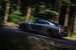 Alternative view of MBRP 2009-2023 Nissan GTR 3.8L Stainless Steel 3.5in Cat-Back, Dual Split Rear Quad Carbon Tips