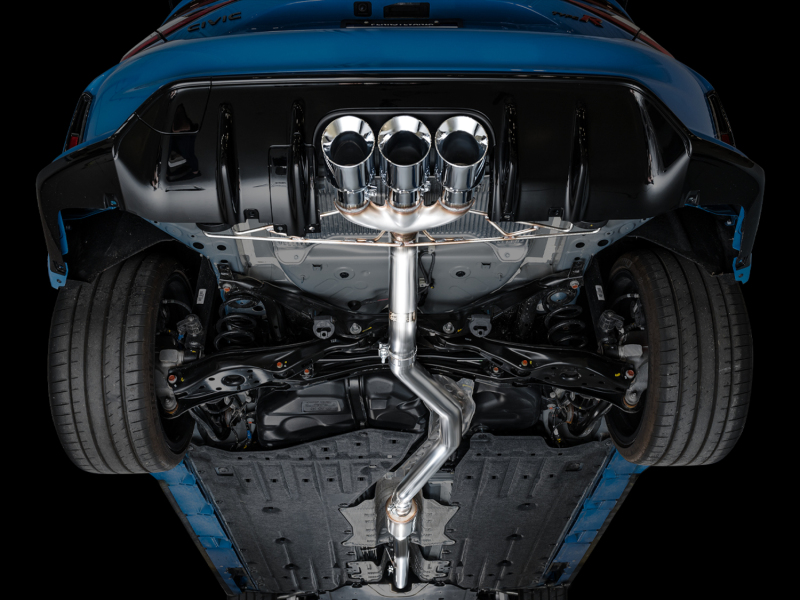 AWE Tuning 2023 Honda Civic Type R FL5 Track Edition Exhaust w/ Triple Chrome Silver Tips - Image 12