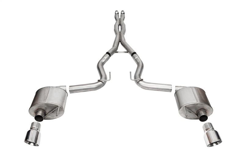 Corsa 2024 Ford MustangGT Sport Cat-Back Exhaust System 3.0in Dual Rear Exit w/4.5in Pro Series Tips - Image 2