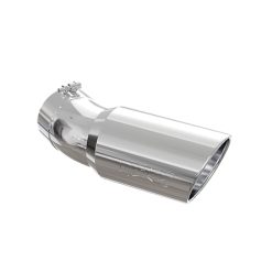 Alternative view of MBRP Universal Tip 6in OD 5in Inlet 15.5in Length 30 Deg Bend Angled Rolled End T304