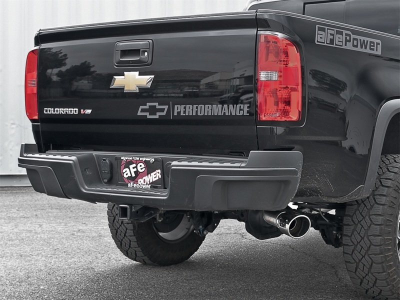 aFe Mach Force-XP Exhaust 3in CB SS 15-17 GM Colorado/Canyon 2.5L/3.6L Side Exit w/ Polished Tip - Image 3