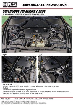 HKS SUPER SQV4 RETURN KIT PLUS RZ34 VR30DDTT - Image 3
