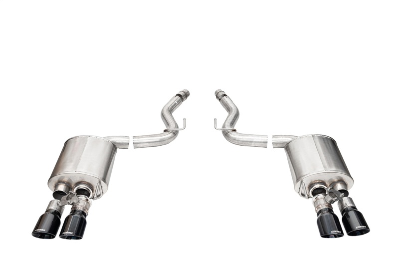 Corsa 2024 Ford Mustang V8 5.0L 3in Axle-Back Exhaust System w/ Twin 4in Black Pro-Series Tips