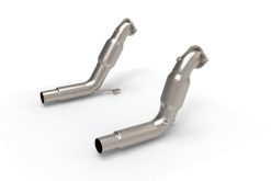 Alternative view of Kooks 20-24 Ford Exployer ST/Aviator 3in x 2-1/2in Stainless Steel GREEN Catted Downpipes