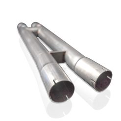 Alternative view of Stainless Works 18-21 Mustang GT Mid Resonator Delete H-Pipe
