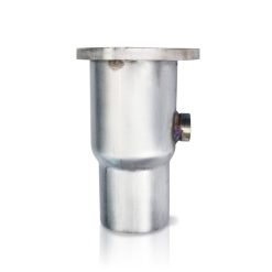 Stainless Works Collector Adapter 3-Bolt 3-1/2in OD Tubing 2-1/2in OD Outlet + O2 Bung - Image 3