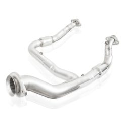 Stainless Works 2015-16 F150 2.7L Downpipe 3in High-Flow Cats Y-Pipe Factory Connection - Image 3