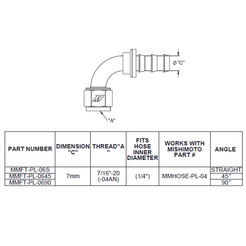 Mishimoto 45 Degree Push Lock Fitting - 4AN - Image 2