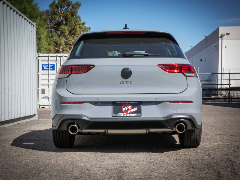 aFe Gemini XV 3in to 2 1/2in 304 SS Cat-Back Exhaust 22-23 Volkswagen GTI (MK8) 2.0L w/Polished Tips - Image 6