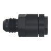 DeatschWerks 6AN Male Flare to 3/8in Female EFI Quick Connect Adapter - Anodized Matte Black