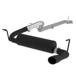 Alternative view of MBRP 12 Jeep Wrangler/ Rubicon 3.6L Cat Back Single Rear Exit Black Exhaust