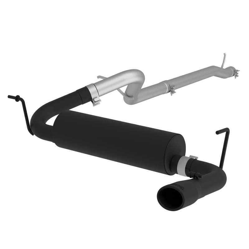 MBRP 12 Jeep Wrangler/ Rubicon 3.6L Cat Back Single Rear Exit Black Exhaust - Image 2
