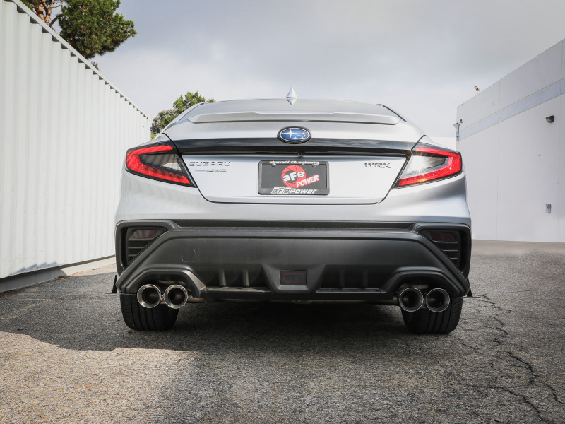aFe POWER Takeda 3in to 2-1/2in 304 SS Cat-Back Exhaust w/ Polished Tips 22-23 Subaru WRX H4-2.4L(t) - Image 4