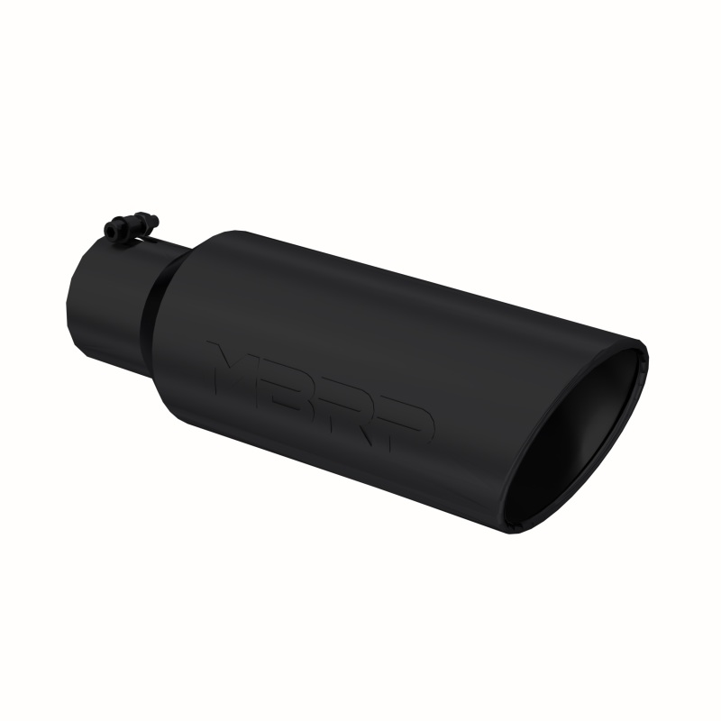 MBRP Universal Tip 6in OD Rolled End 4in Inlet 18in L Black Coated Exhaust Tip - Image 2