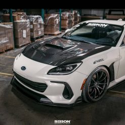 Seibon 22-23 Subaru BRZ Carbon Fiber Front Bumper Duct - Image 4