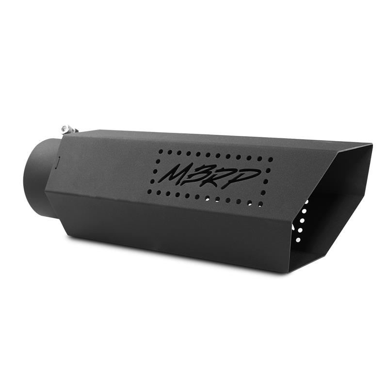 MBRP Universal Hex Tip 4in Inlet 16in Length w/o Logo - Black Coated - Image 3