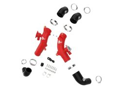 Alternative view of aFe 23-24 Toyota Sequoia V6-3.4L Hybrid BladeRunner 2.5in Aluminum Hot Charge Pipe - Red