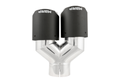 MBRP 3in ID / Dual 4in OD Out Staggered L 9.87in / R 9.37in Dual Wall Carbon Fiber Univ Exhaust Tip - Image 3
