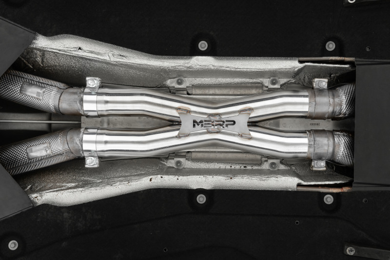 MBRP 12-21 Ferrari 812SF/812GTS/F12 6.3L/ 6.5L 3in Resonator Delete X-Pipe - T304 - Image 2