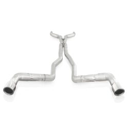 Stainless Works 10-15 Camaro 6.2L 3in Dual Chambered Catback System X-Pipe Factory Connect
