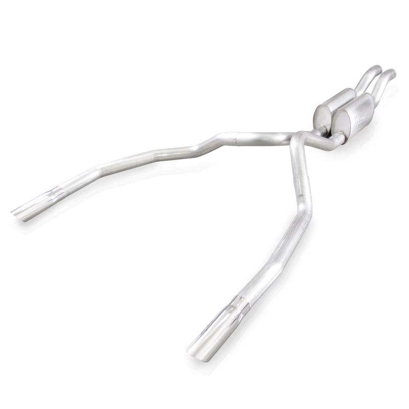 Stainless Works 2010-14 Ford Raptor 3in Exhaust S-Tube Mufflers Under Bumper Exit - Image 2