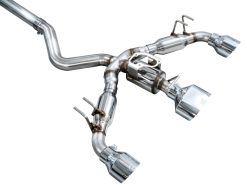 AWE 23-24 Toyota GR Corolla Track Edition Catback Exhaust - Chrome Silver Tips - Image 4